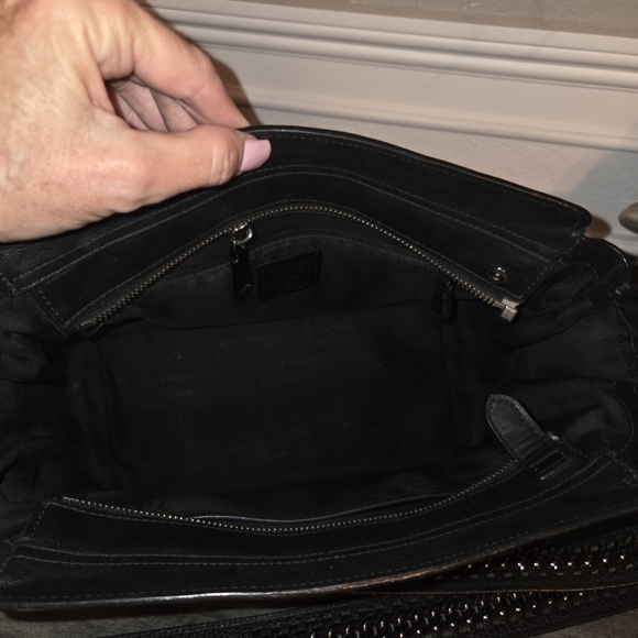 Coach SWAGER Black Studded Handbag - Picture 9 of 11